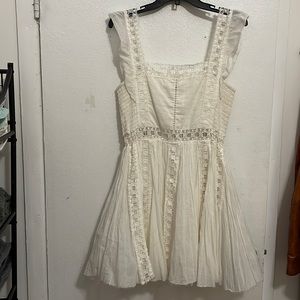 Free People white mini dress